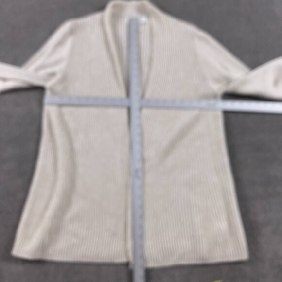 Fat Face Cardigan Sweater Women's Size 14 Ivory Open Front Ribbed - Picture 5 of 7